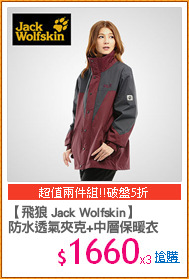【飛狼 Jack Wolfskin】
防水透氣夾克+中層保暖衣