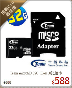 Team microSD 32G Class10記憶卡