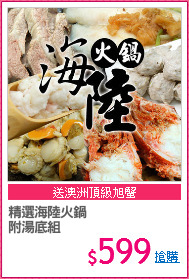 精選海陸火鍋
附湯底組