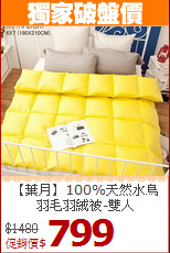 【葉月】100%天然水鳥<br>羽毛羽絨被-雙人