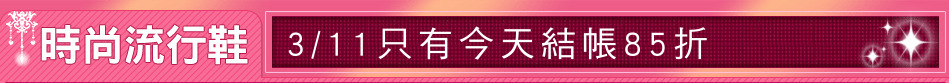 3/11只有今天結帳85折