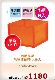 粉嫩果凍
巧拼收納箱(大)6入