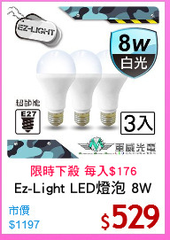 Ez-Light LED燈泡 8W