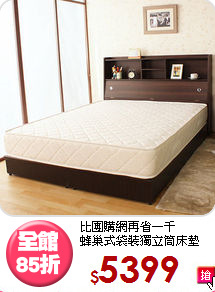 比團購網再省一千<BR>蜂巢式袋裝獨立筒床墊