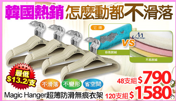 Magic Hanger超薄防滑無痕衣架