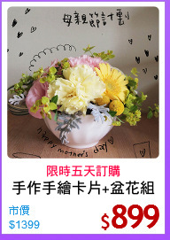 手作手繪卡片+盆花組