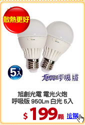 旭創光電 電光火炮
呼吸版 950Lm 白光 5入