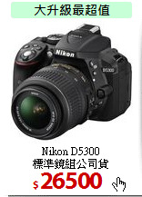 Nikon D5300<br>
標準鏡組公司貨