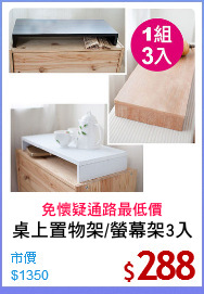 桌上置物架/螢幕架3入