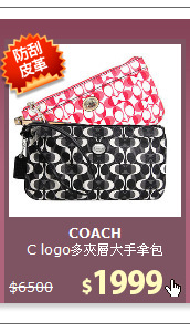 C logo多夾層大手拿包