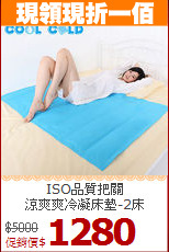 ISO品質把關<BR>涼爽爽冷凝床墊-2床