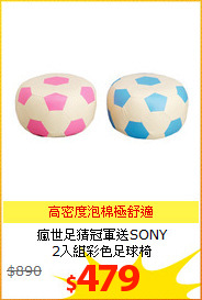 瘋世足猜冠軍送SONY<br/>
2入組彩色足球椅