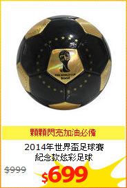 2014年世界盃足球賽<br/>
紀念款炫彩足球