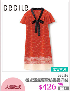 微光澤氣質雪紡點點洋裝