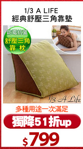 1/3 A LIFE 
經典舒壓三角靠墊