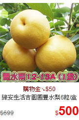 綠安生活吉園圃豐水梨6粒/盒
