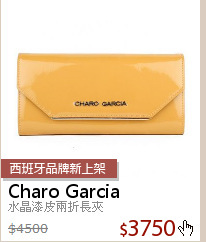 水晶漆皮兩折長夾