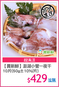 【買新鮮】澎湖小管一夜干
10片(50g±10%/片)