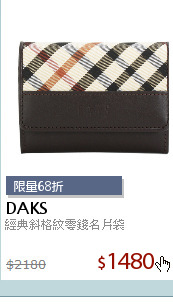 經典斜格紋零錢名片袋