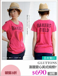 漸層愛心美式純棉T