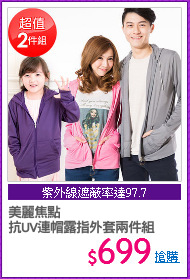 美麗焦點
抗UV連帽露指外套兩件組