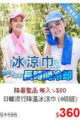 日韓流行降溫冰涼巾 (4條組)