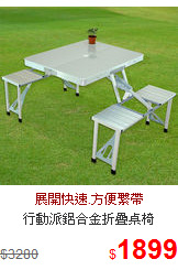 行動派鋁合金折疊桌椅