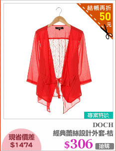 經典蕾絲設計外套-桔