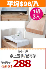多用途<BR>桌上置物/螢幕架