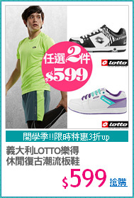 義大利LOTTO樂得
休閒復古潮流板鞋
