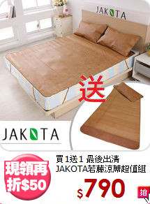 買1送1 最後出清<BR>
JAKOTA若藤涼蓆超值組