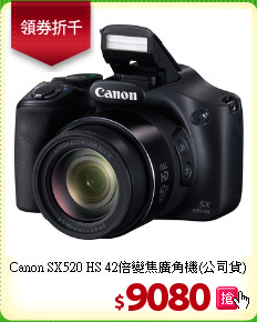 Canon SX520 HS 42倍
變焦廣角機(公司貨)