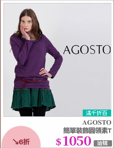 簡單裝飾圓領素T