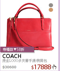 燙金LOGO多夾層手提/側肩包