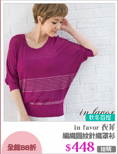 編織圖紋針織罩衫