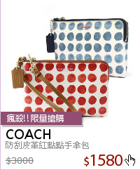 防刮皮革紅點點手拿包