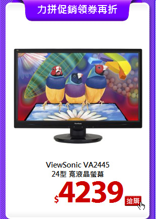ViewSonic VA2445 <BR>
24型 寬液晶螢幕