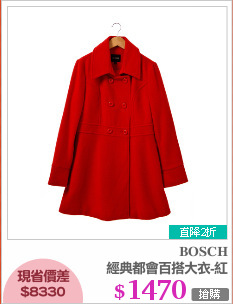 經典都會百搭大衣-紅