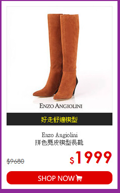 Enzo Angiolini<BR>
拼色麂皮楔型長靴