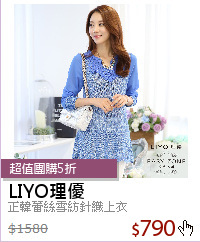 正韓蕾絲雪紡針織上衣