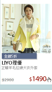 正韓羊毛拉鍊大衣外套