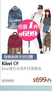 Basic復古水洗牛仔後背包