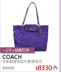 皮革飾邊吸釦手提/肩背包