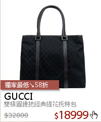 雙槓圓提把經典緹花托特包