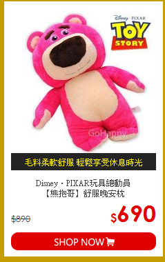 Disney．PIXAR玩具總動員<br>
【熊抱哥】舒服晚安枕