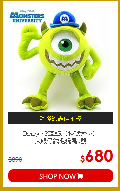 Disney．PIXAR【怪獸大學】<br>
大眼仔絨毛玩偶L號