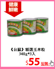 《台鳳》
精選玉米粒340g*3入