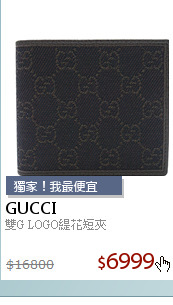 雙G LOGO緹花短夾