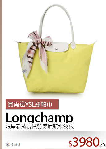 限量新款長把質感尼龍水餃包