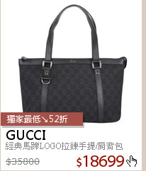 經典馬蹄LOGO拉鍊手提/肩背包